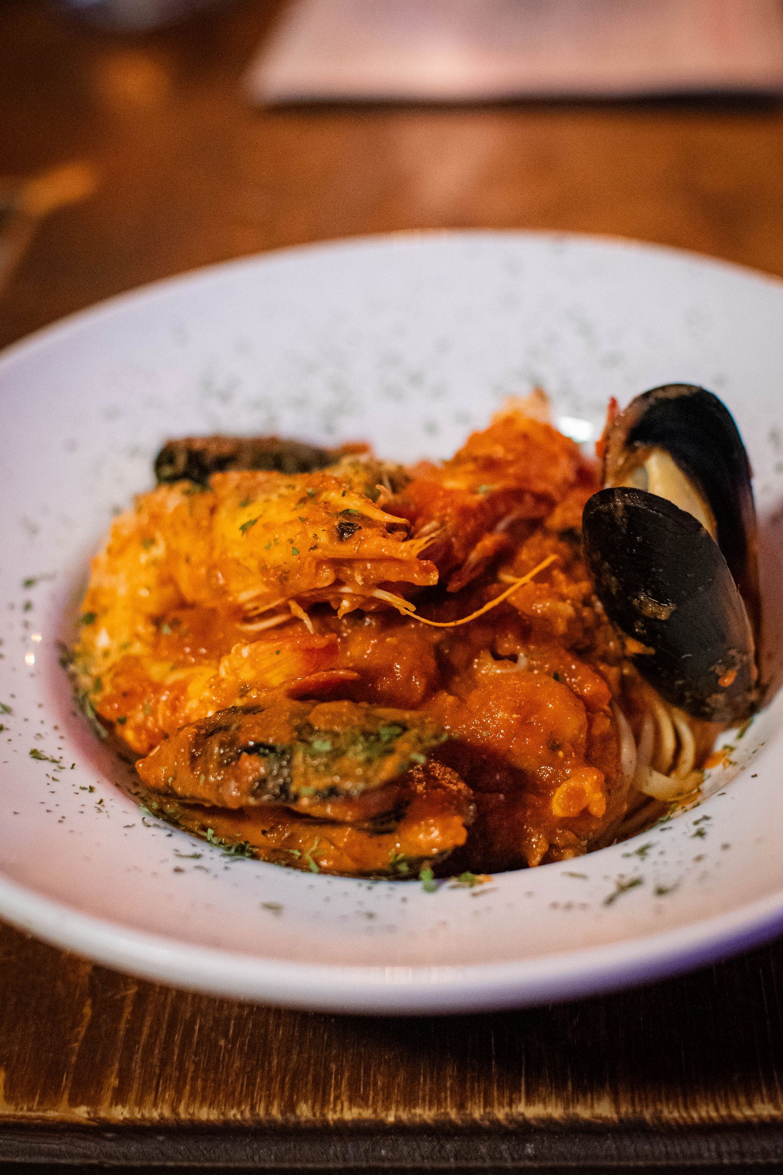 Seafood Linguine with Mussels